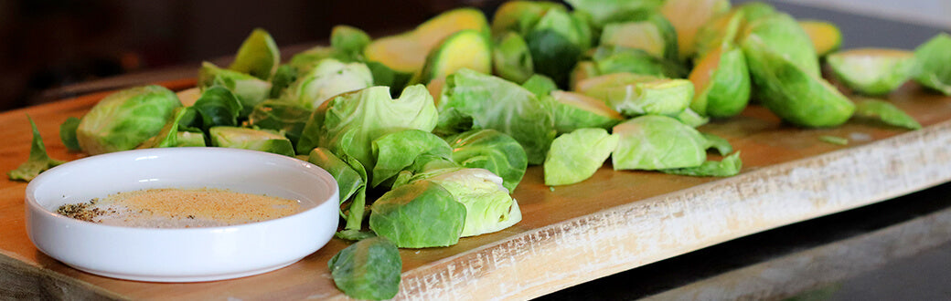 Kid Approved Garlic Roasted Brussels Sprouts