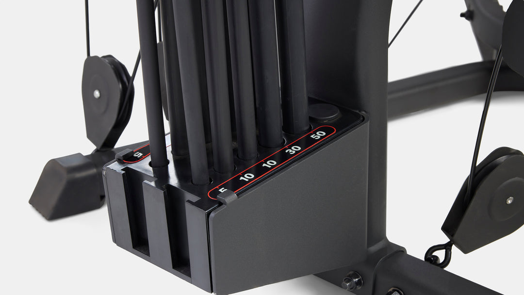 Close-up of the base of the BowFlex Xtreme 2 SE Home gym&