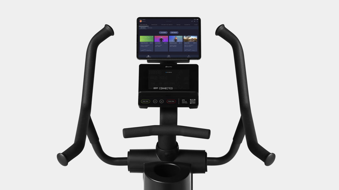 Max Trainer SE console with a tablet