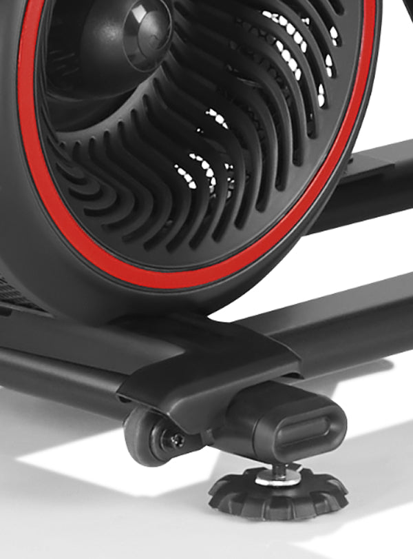 Close-up of a BowFlex Max Total 16's transport wheels.