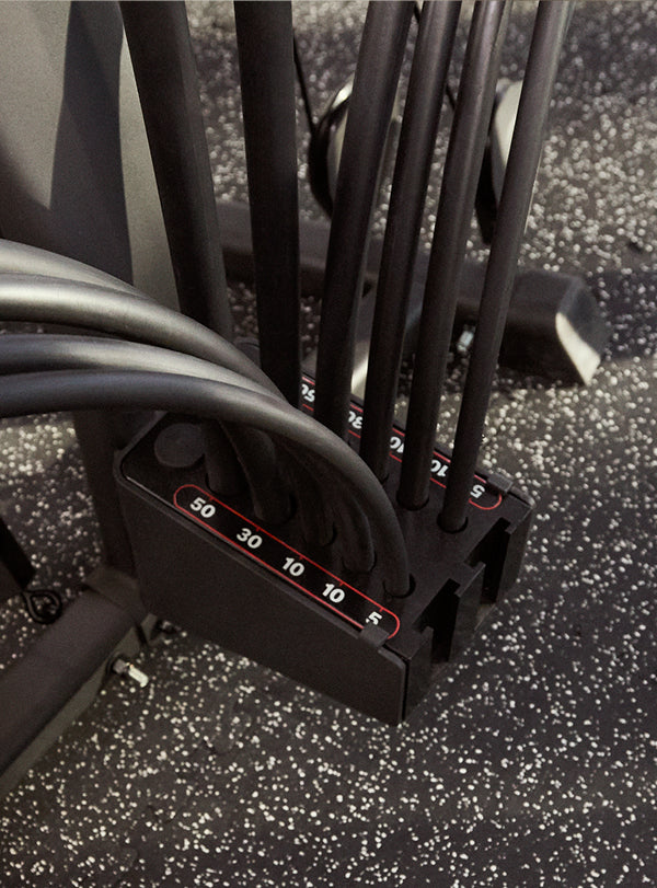 Close-up of the base of the BowFlex Xtreme 2 SE Home gym's 210 lbs of Power Rod® resistance.